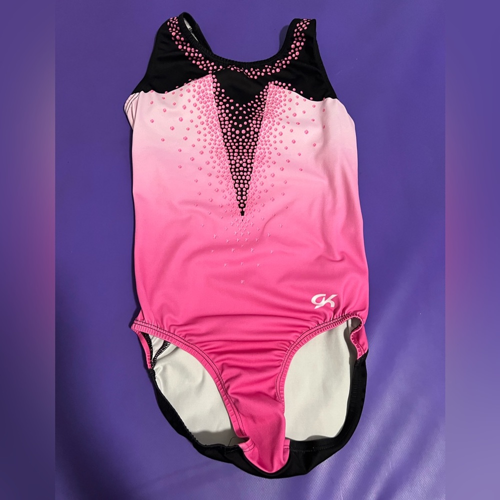 GK Pink and Black Gradient Leotard